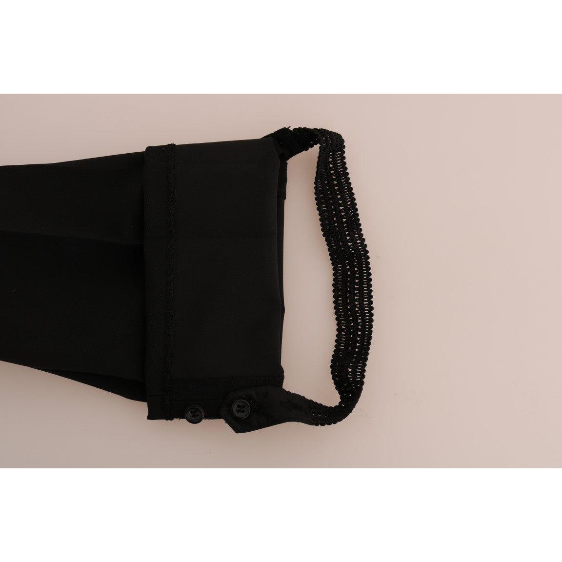 Ermanno Scervino Black Stretch Leggings Pants Ermanno Scervino