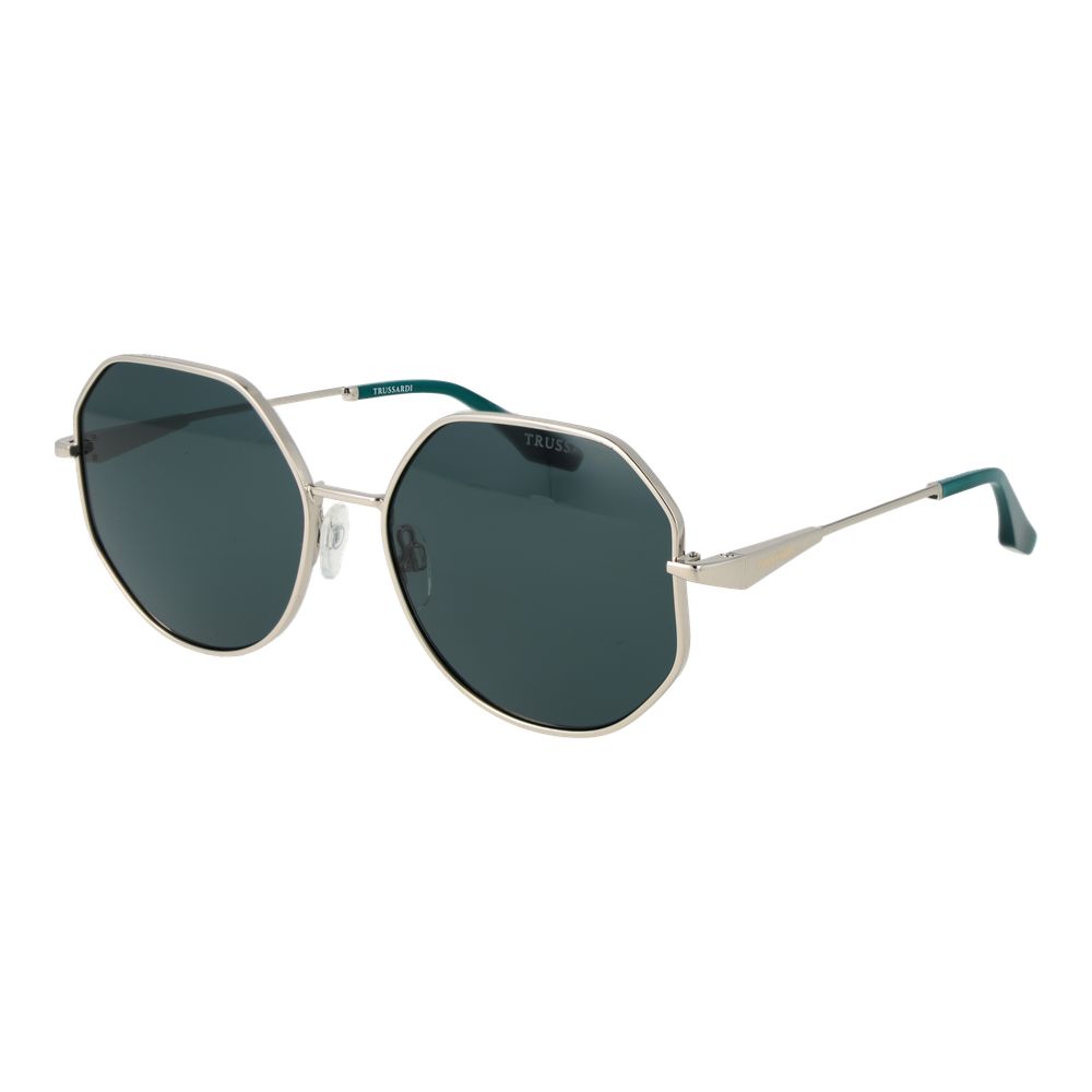 Trussardi Silver Metal Sunglasses 1728,67345776800,Accessories,Glasses and Sunglasses - Accessories,New with tags,Silver,Sunglasses - Glasses and Sunglasses - Accessories,Trussardi,Women