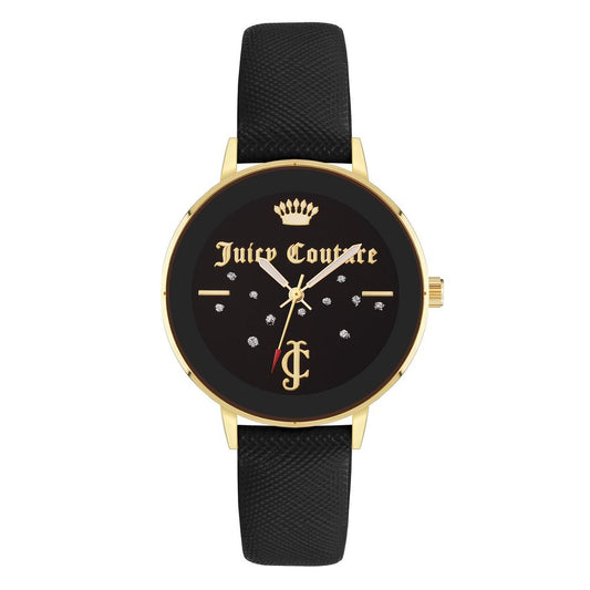 Juicy Couture Black Plastic Dress Watch