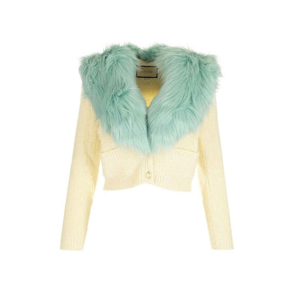 Gucci White Wool Cardigan