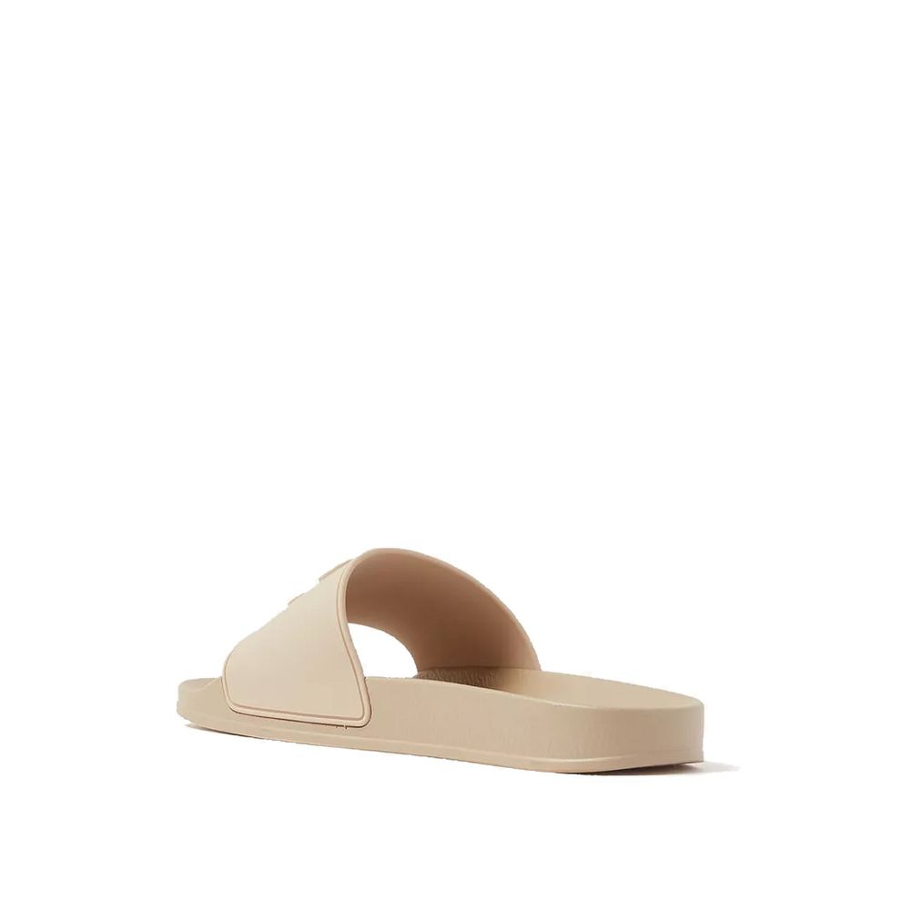 Palm Angels Beige Rubber Slides