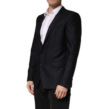 Dolce & Gabbana Blue MARTINI Single Breasted Jacket Blazer