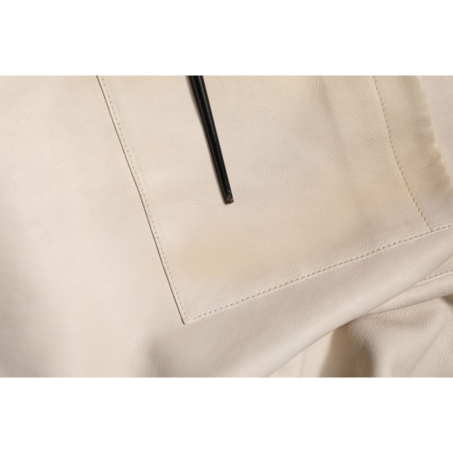 Dolce & Gabbana Beige Leather Button Down Men Casual Shirt