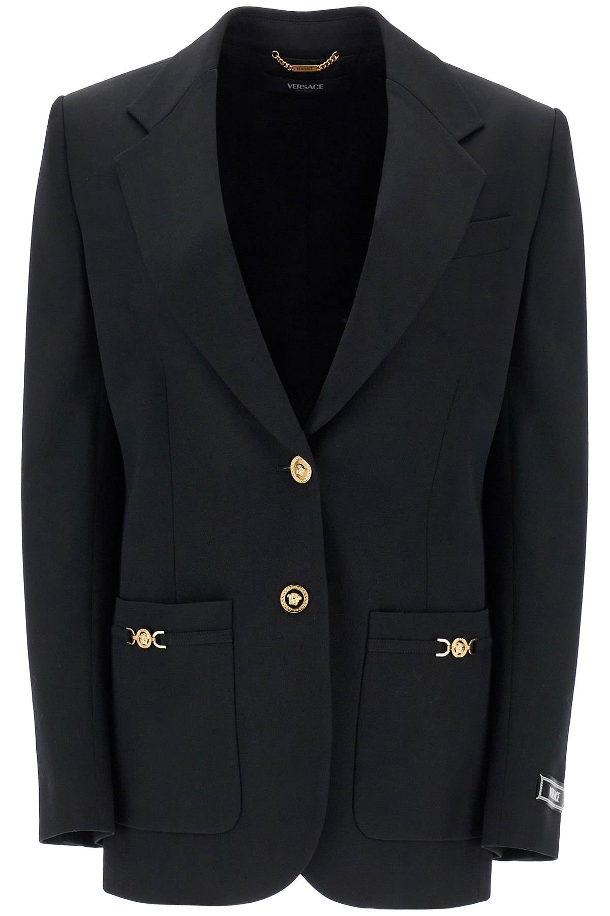 Versace single-breasted wool stretch blazer Jackets Versace