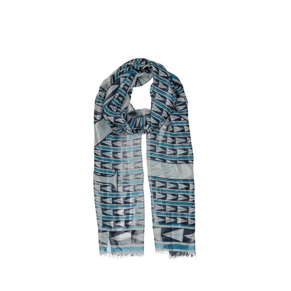 Lanvin Blue Wool Scarf