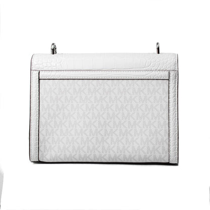 Michael Kors White Canvas Crossbody Bag