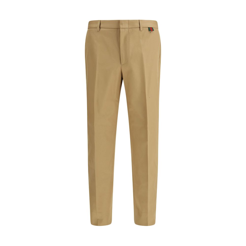 Gucci Beige Cotton Casual Pants