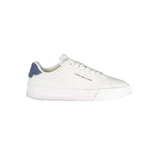 Tommy Hilfiger White Polyurethane Men's Sneaker