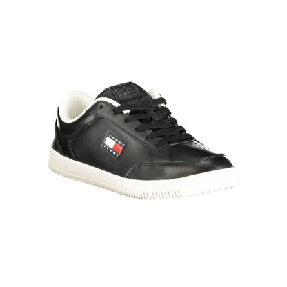 Tommy Hilfiger Black Polyurethane Men Sneaker