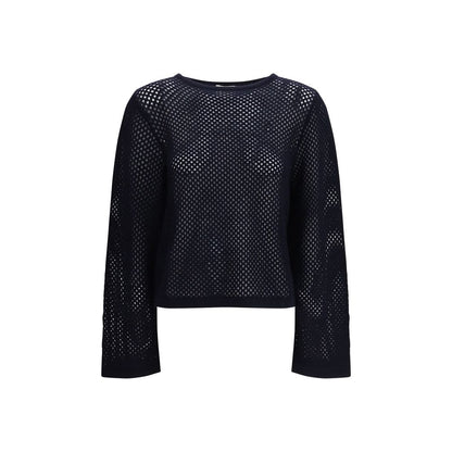 Allude Blue Wool Sweatshirt