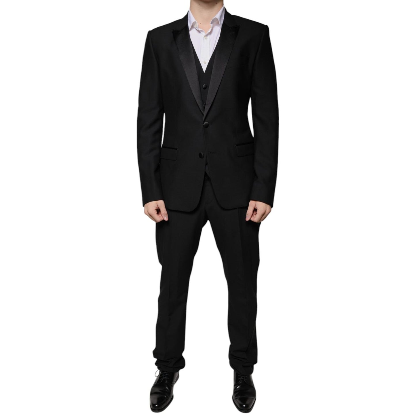 Dolce & Gabbana Black Virgin Wool Tuxedo