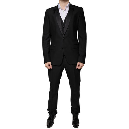 Dolce & Gabbana Black Virgin Wool Tuxedo