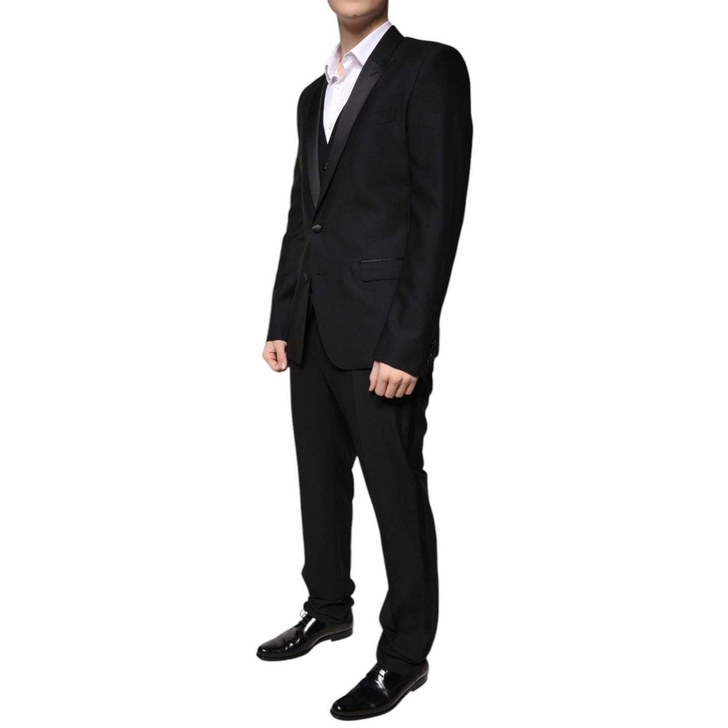 Dolce & Gabbana Black Virgin Wool Tuxedo