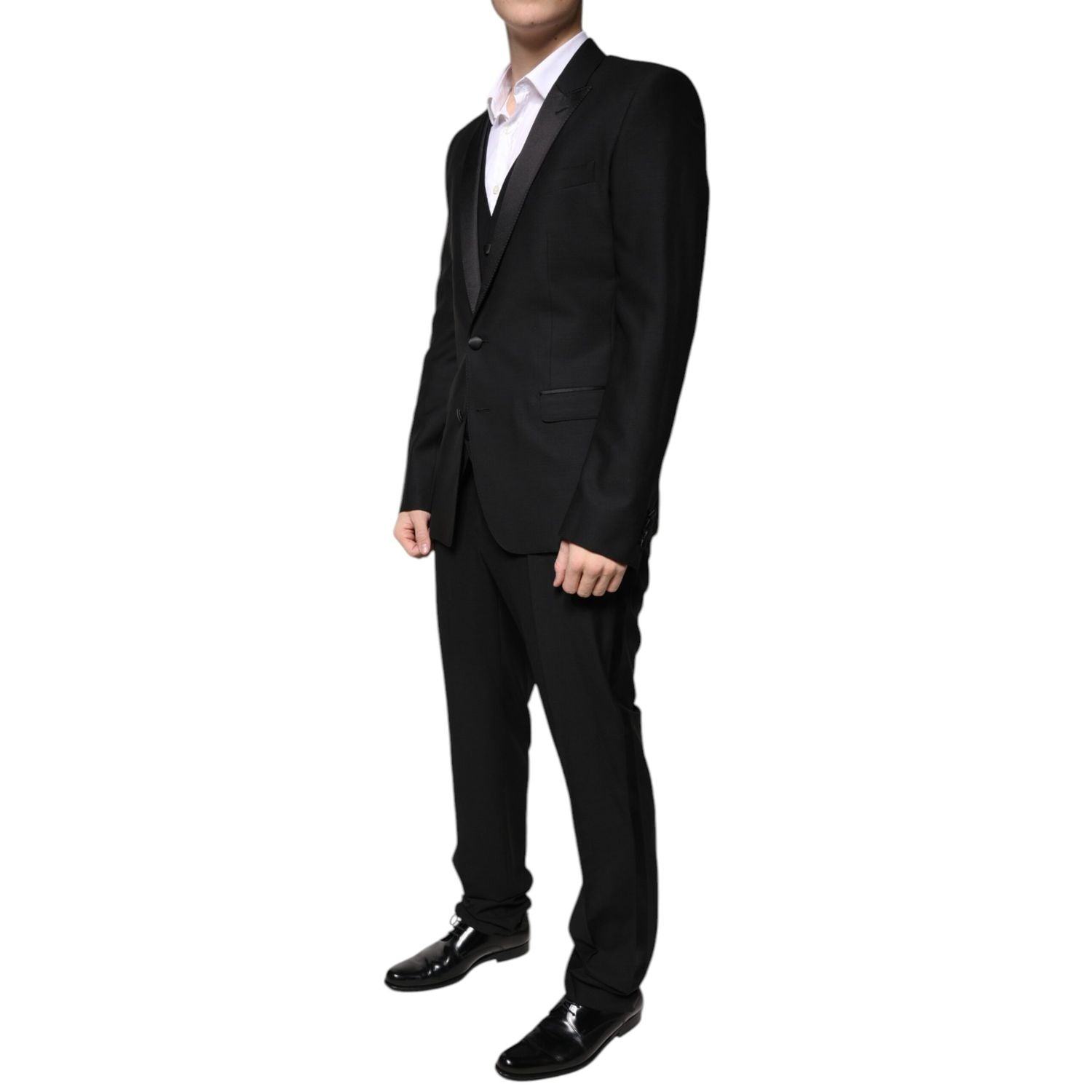 Dolce & Gabbana Black Virgin Wool Tuxedo