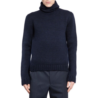 Prada Blue Wool Turtleneck