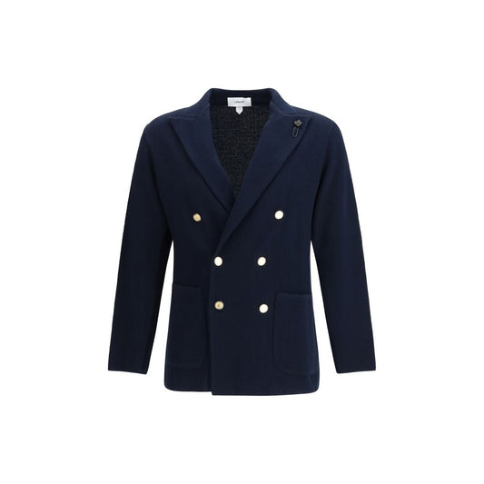 Lardini Blue Cotton Blazer 1728,72470364320,Blazers - Suits & Blazers - Clothing,Blue,Clothing,Lardini,Men,New with tags,Suits & Blazers - Clothing,XXL