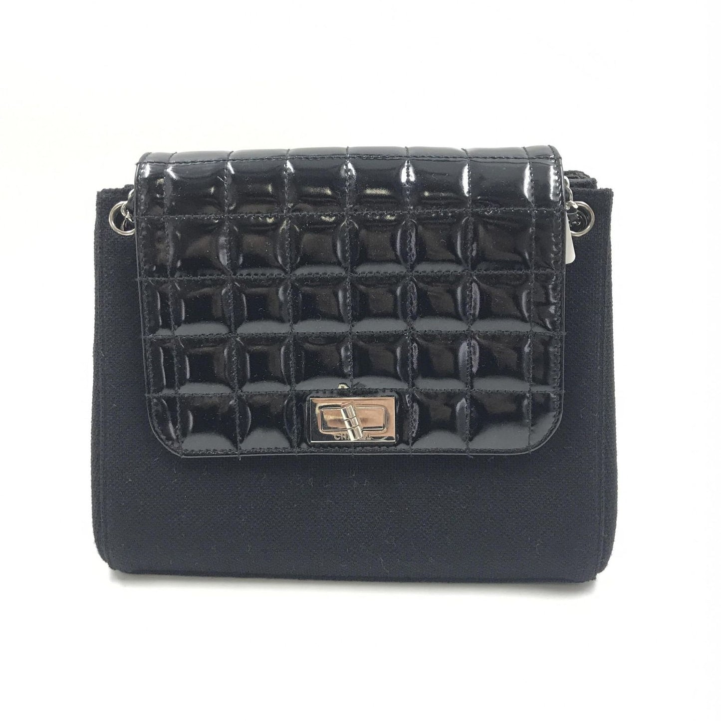 Chanel Chocolate Bar Patent Leather Shoulder Bag