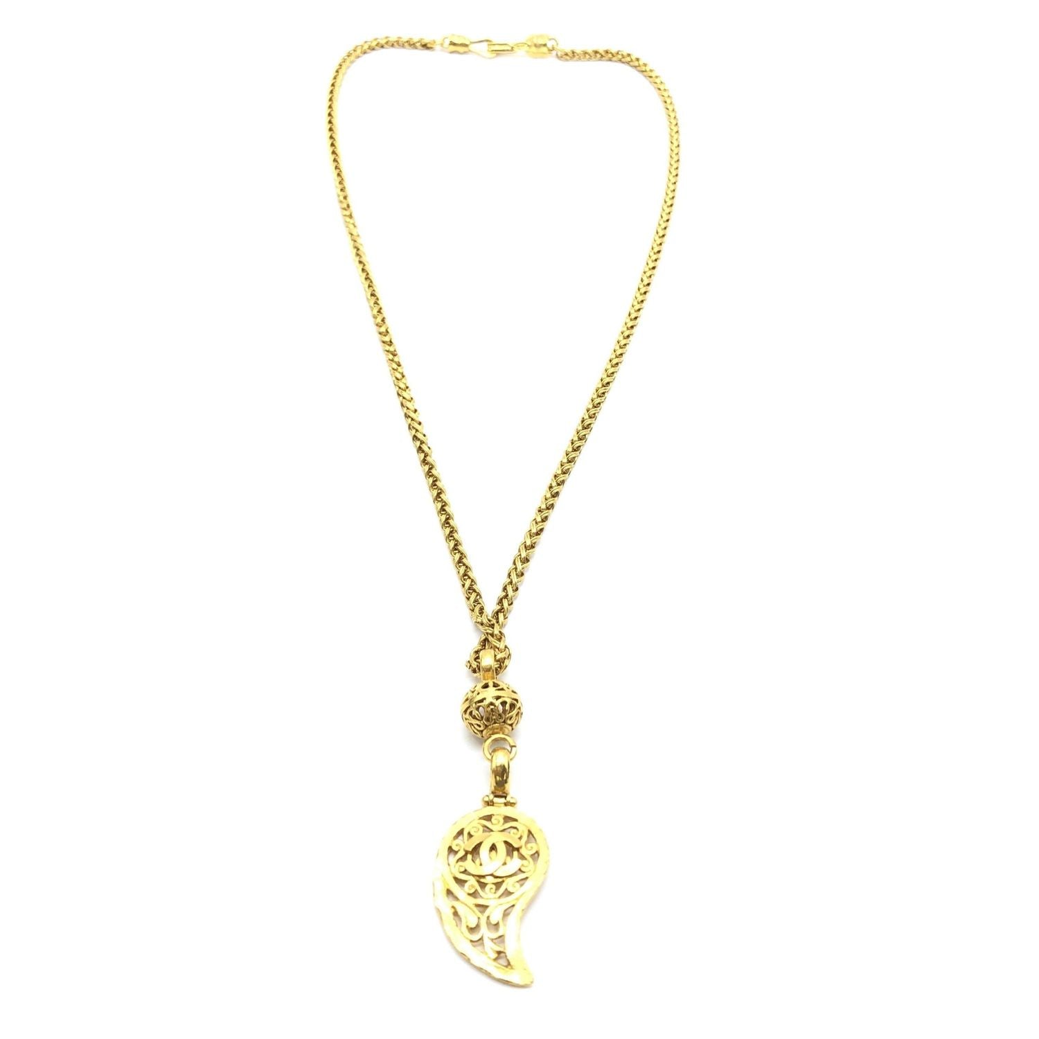 Chanel Gold Plated Coco Mark Necklace