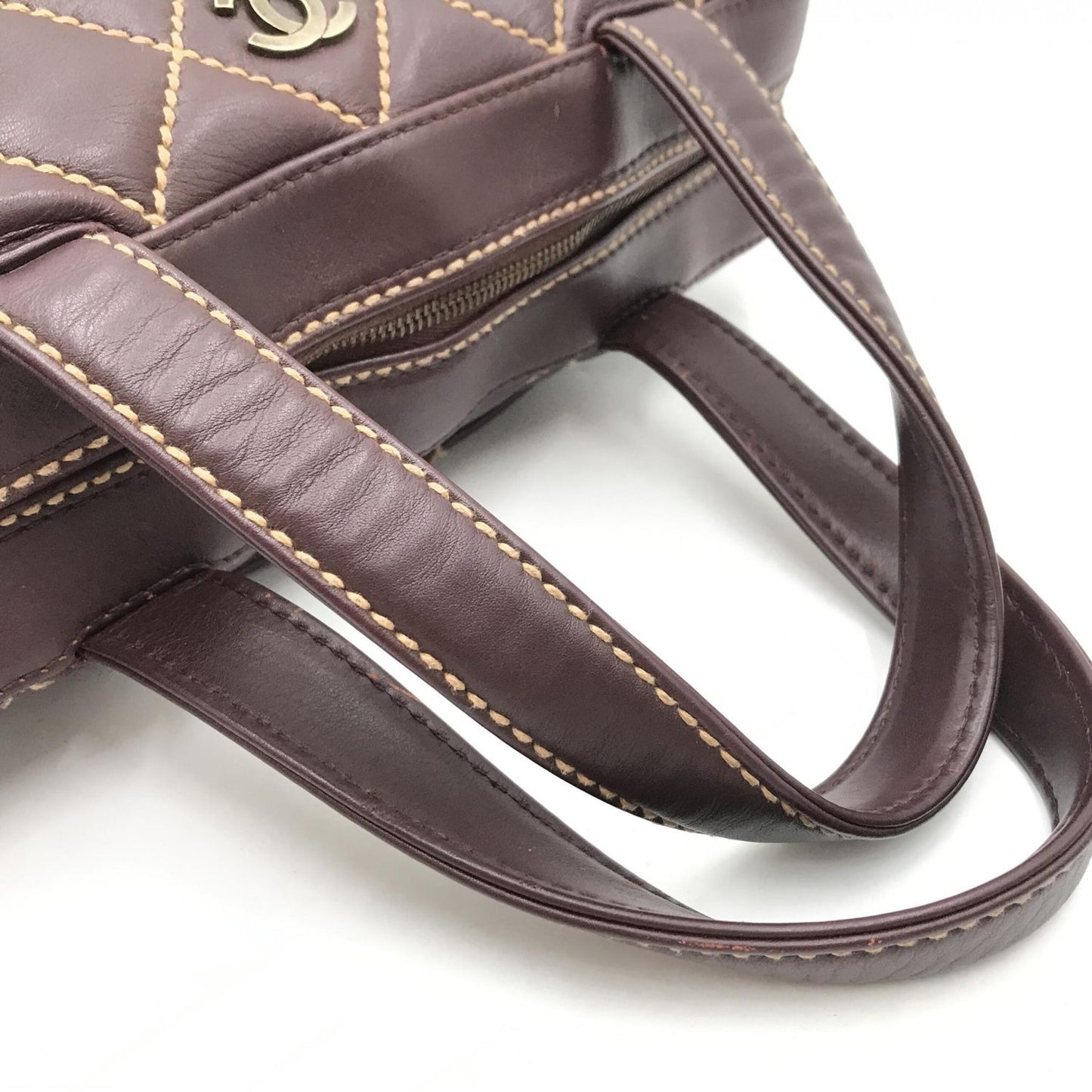 Chanel Wild Stitch Handbag Mini Boston Red