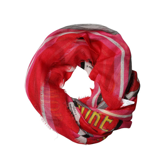 Dolce & Gabbana Pink DG Amore Print Neck Square Shawl 140cm x 140cm Scarf 1728,67345645728,Accessories,Dolce & Gabbana,Material: 30% Silk 70% Cashmere,Pink,Preowned / Defect,Scarves - Accessories,Scarves - Scarves - Accessories,Women