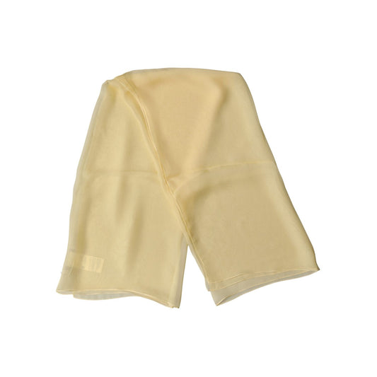 Dolce & Gabbana Light Yellow Silk Wrap Shawl Foulard 100cm x 99cm Scarf