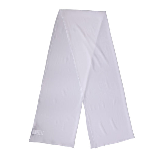 Dolce & Gabbana White Silk Neck Wrap Shawl Stole 200cm x 64cm Scarf