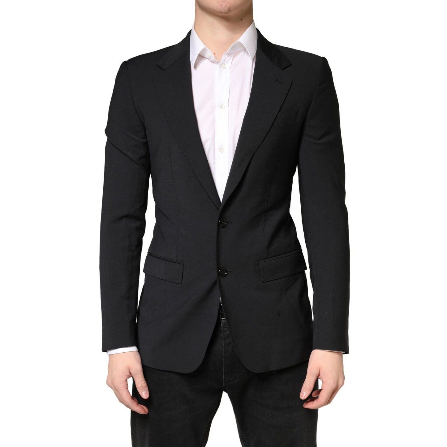 Dolce & Gabbana Black MARTINI Single Breasted Tuxedo Blazer