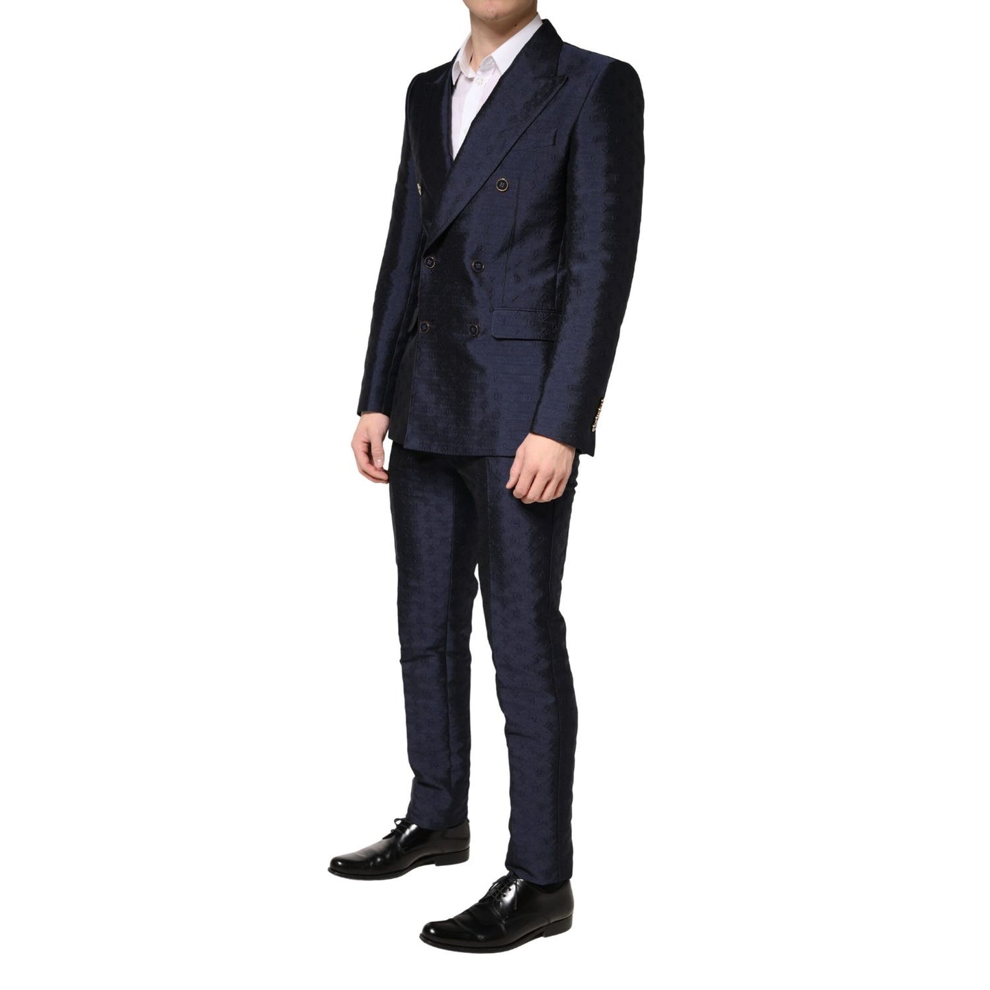 Dolce & Gabbana Dark Blue Double Breasted SICILIA 2 PC Suit