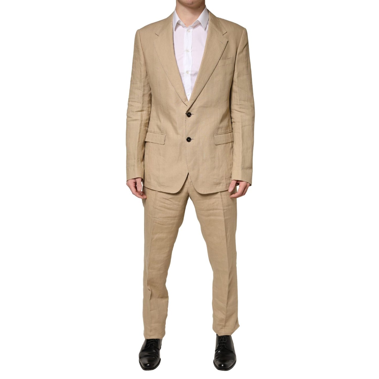 Dolce & Gabbana Beige TAORMINA Single Breasted Formal 2 Piece Suit