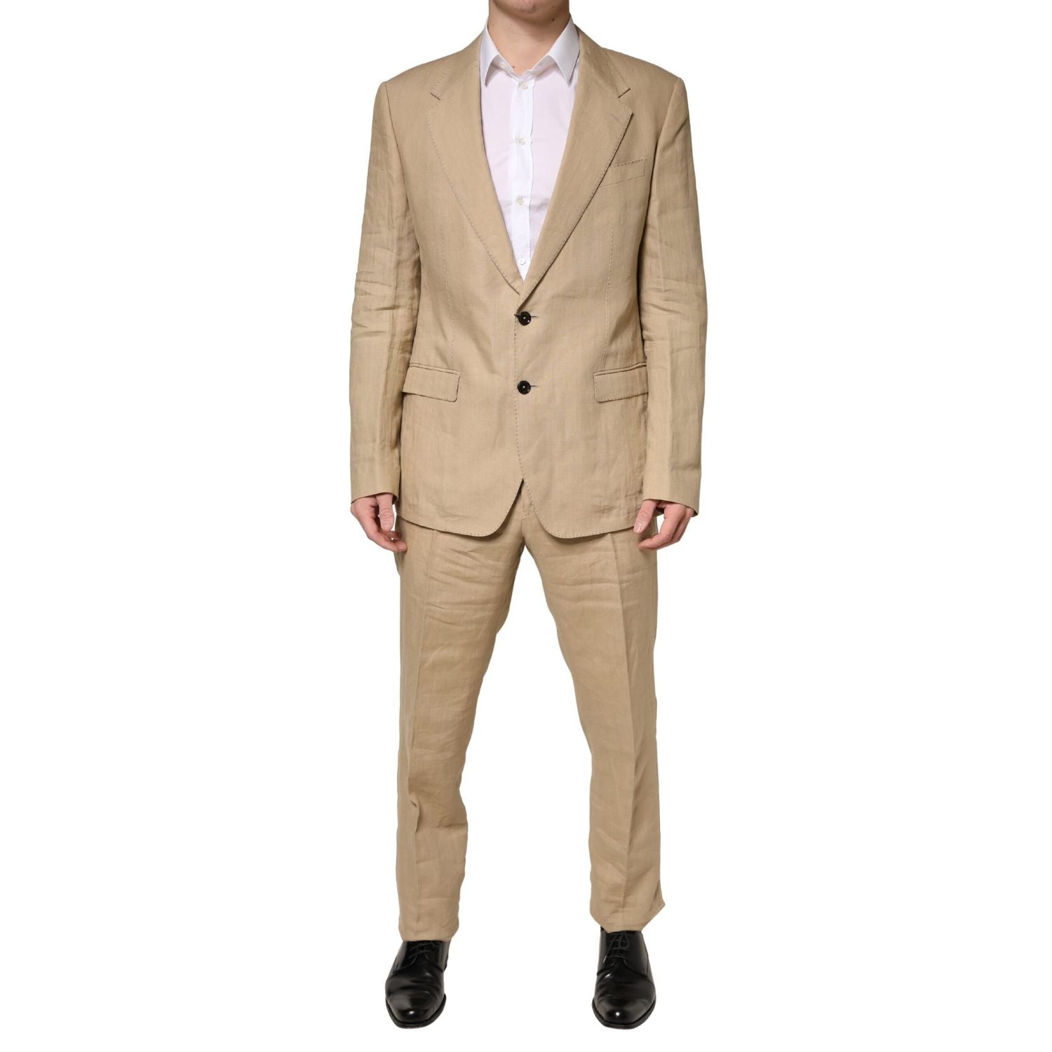 Dolce & Gabbana Beige TAORMINA Single Breasted Formal 2 Piece Suit