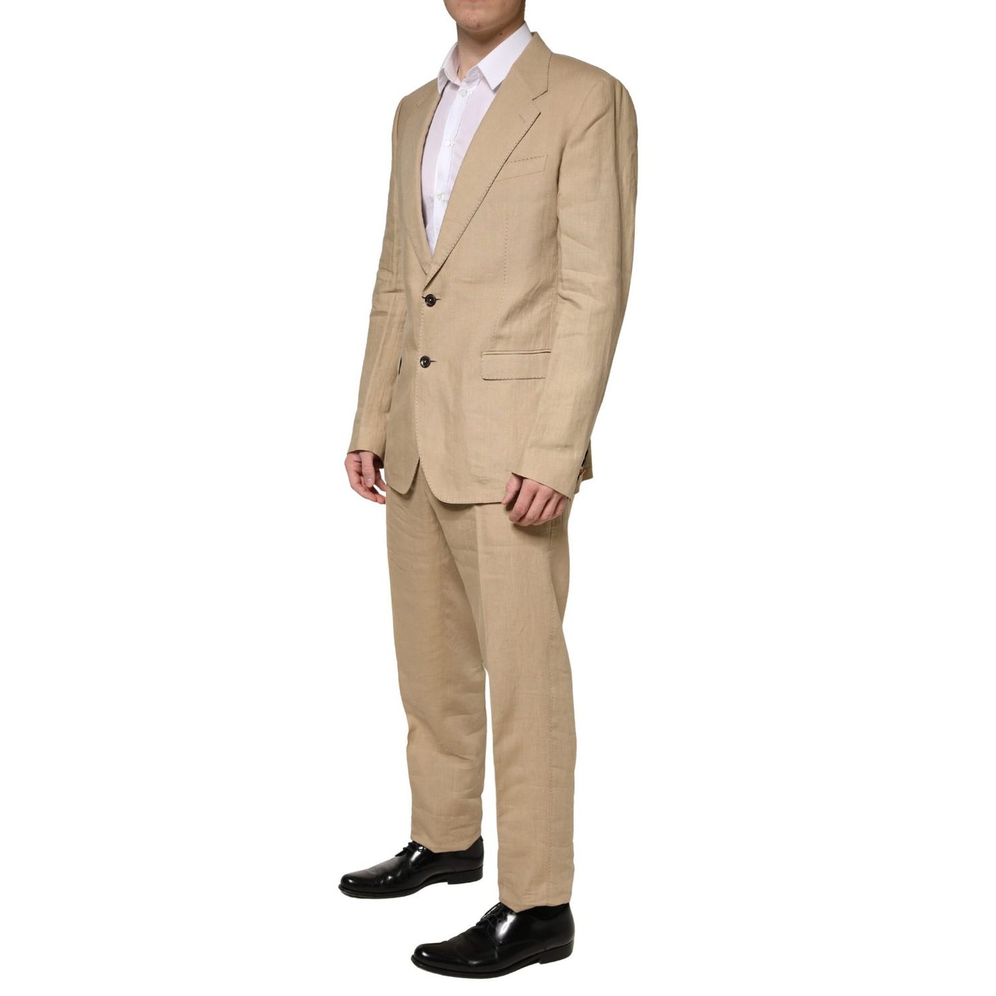 Dolce & Gabbana Beige TAORMINA Single Breasted Formal 2 Piece Suit