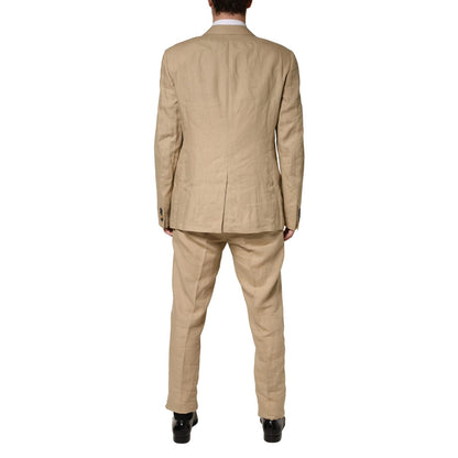 Dolce & Gabbana Beige TAORMINA Single Breasted Formal 2 Piece Suit