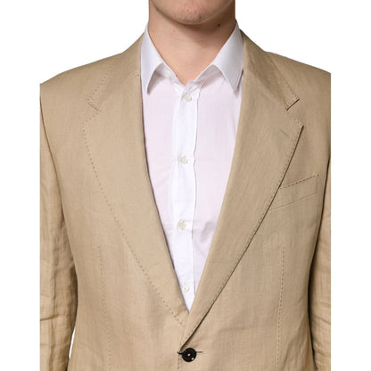 Dolce & Gabbana Beige TAORMINA Single Breasted Formal 2 Piece Suit