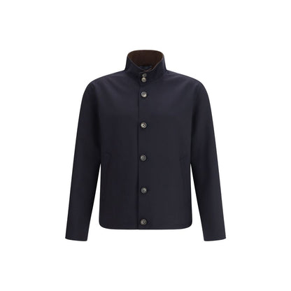 Herno Blue Elastane Coat