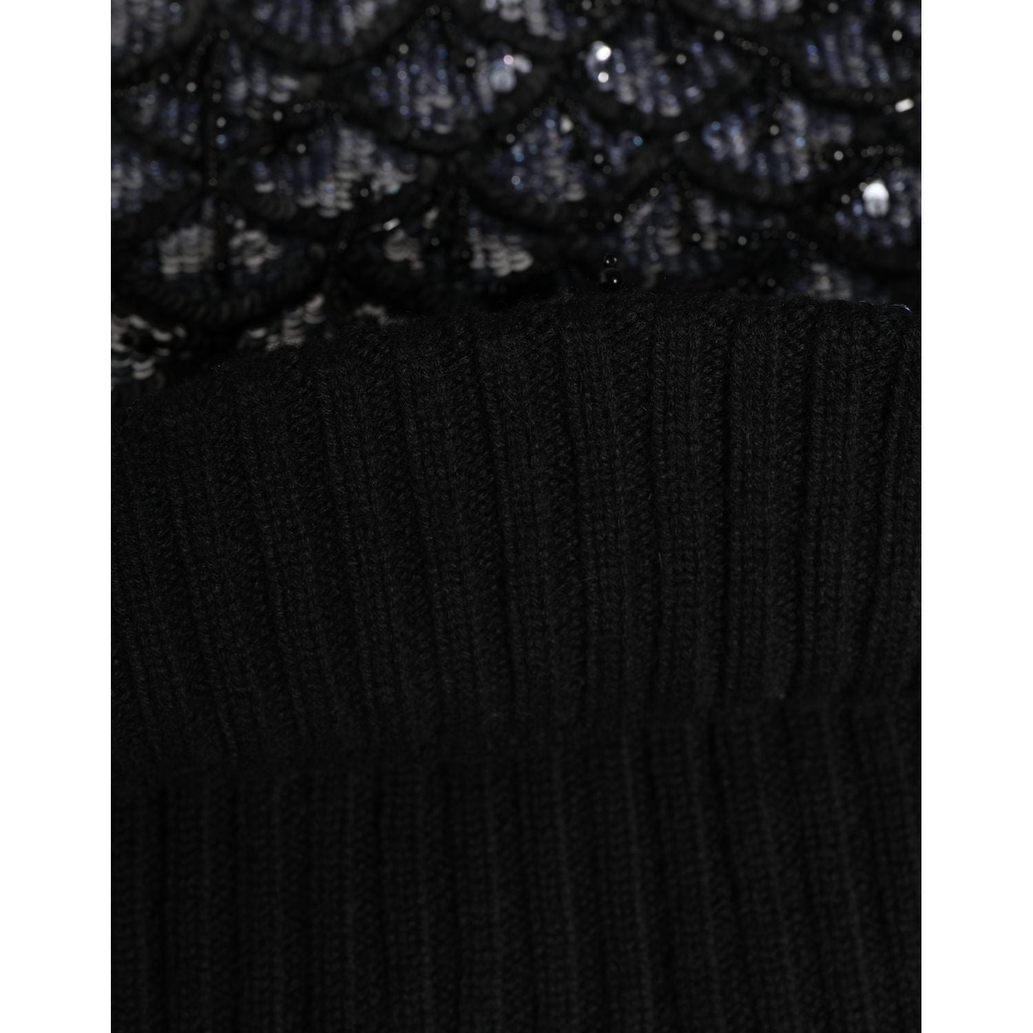 Dolce & Gabbana Black Wool Crystal Embellished Balaclava Hat