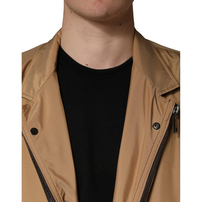 Dolce & Gabbana Brown Single Breasted Layered Coat Jacket