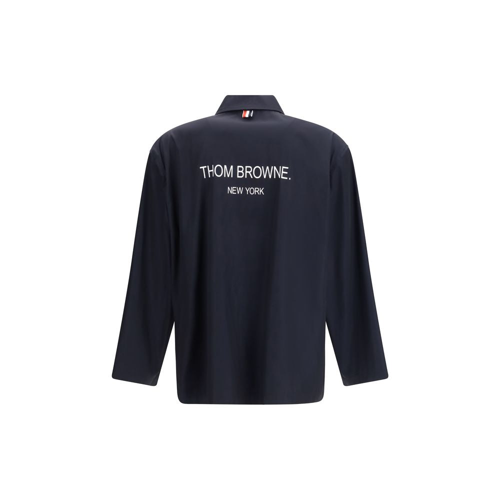 Thom Browne Blue Polyester Full-Length Jacket