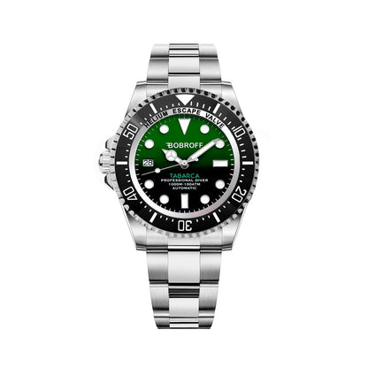 Bobroff Silver Stainless Steel Sport Watch