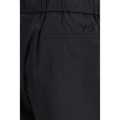 Y-3 Black Cotton Bermuda Shorts