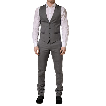 Dolce & Gabbana Gray Wool Single Breasted 1 Button 3PC Suit