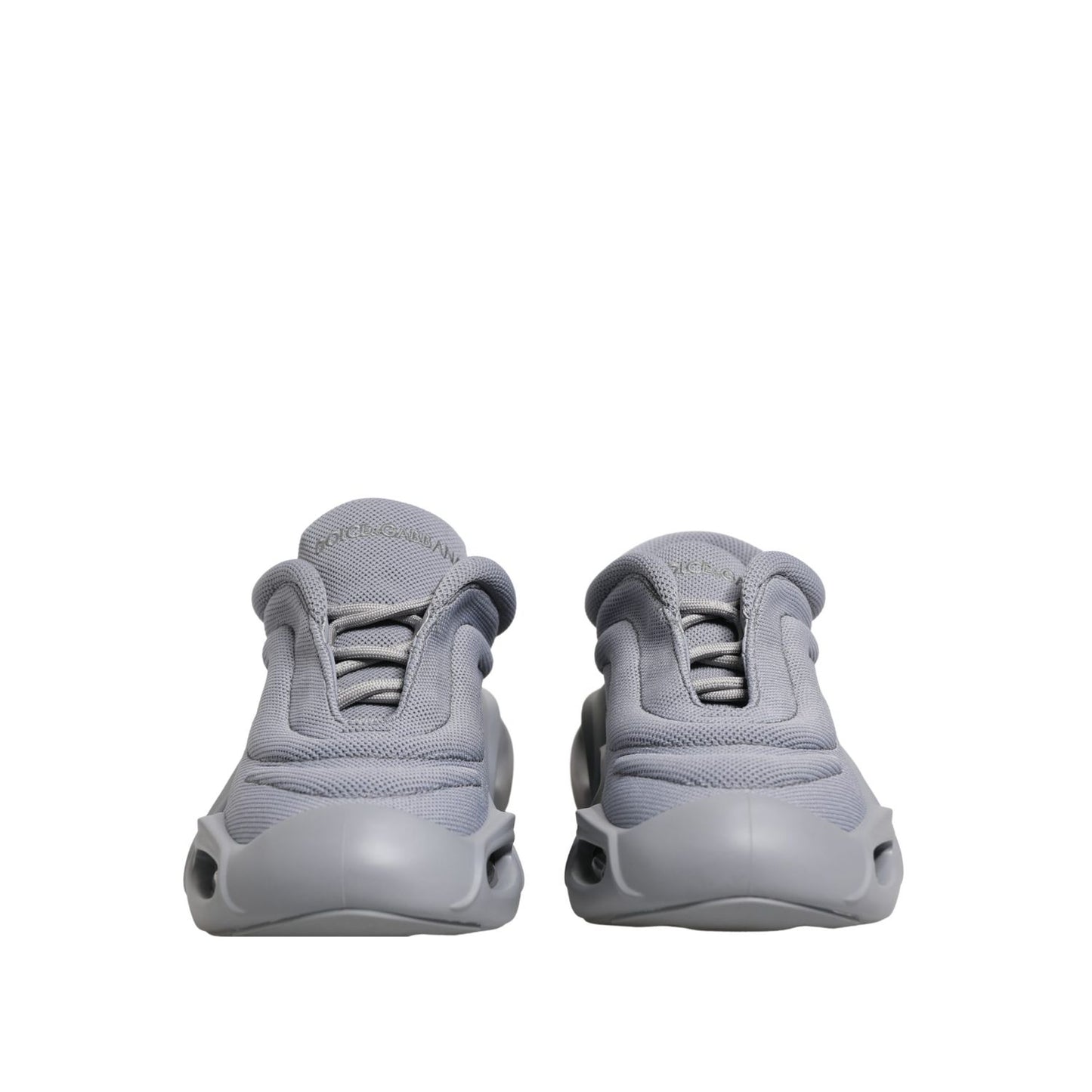Dolce & Gabbana Gray Slip On Wave Low Top Sneakers