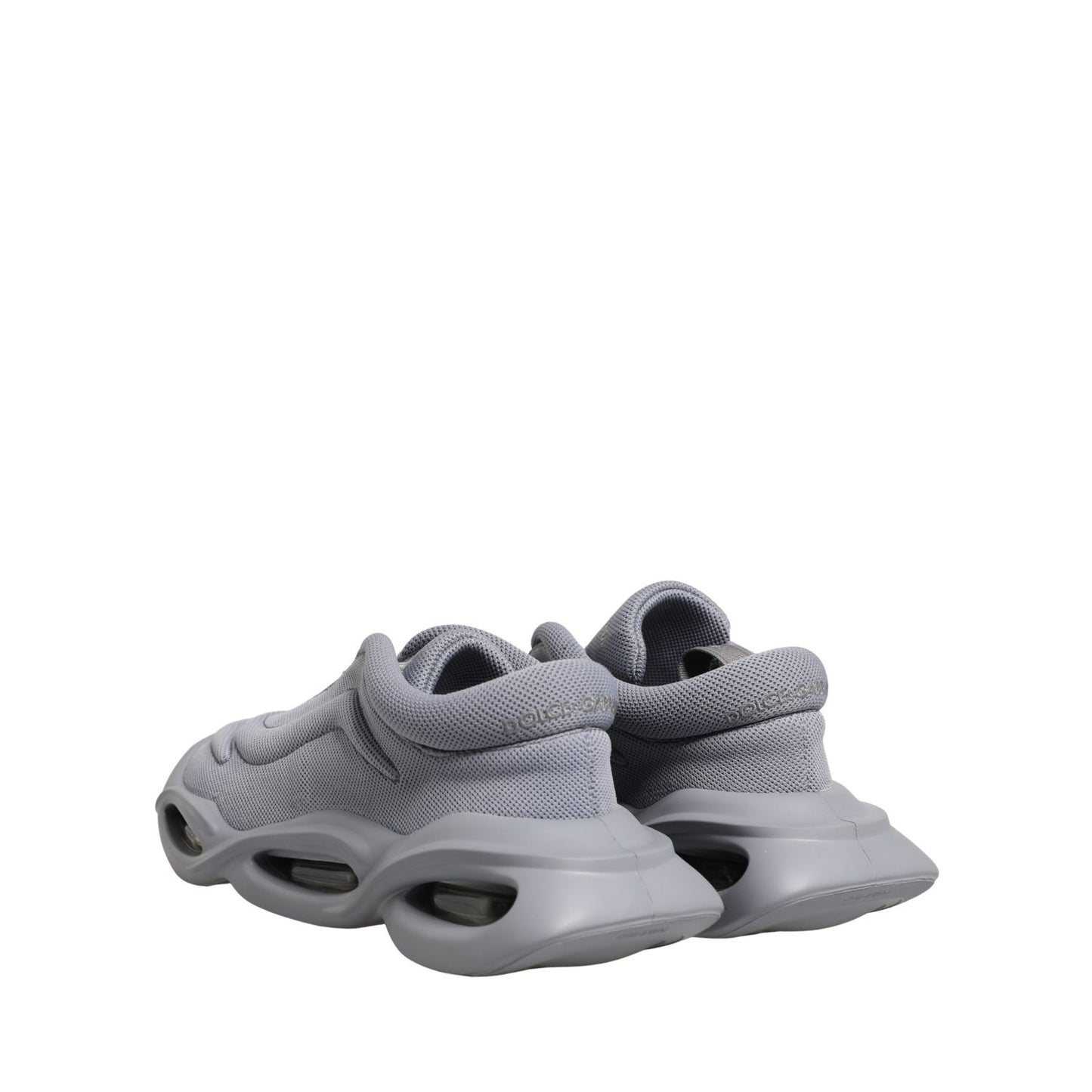 Dolce & Gabbana Gray Slip On Wave Low Top Sneakers