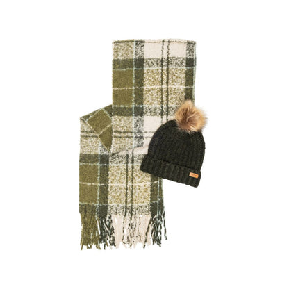 Barbour Green Polyester Beanie
