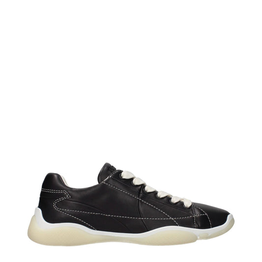 Prada Black Leather Sneakers