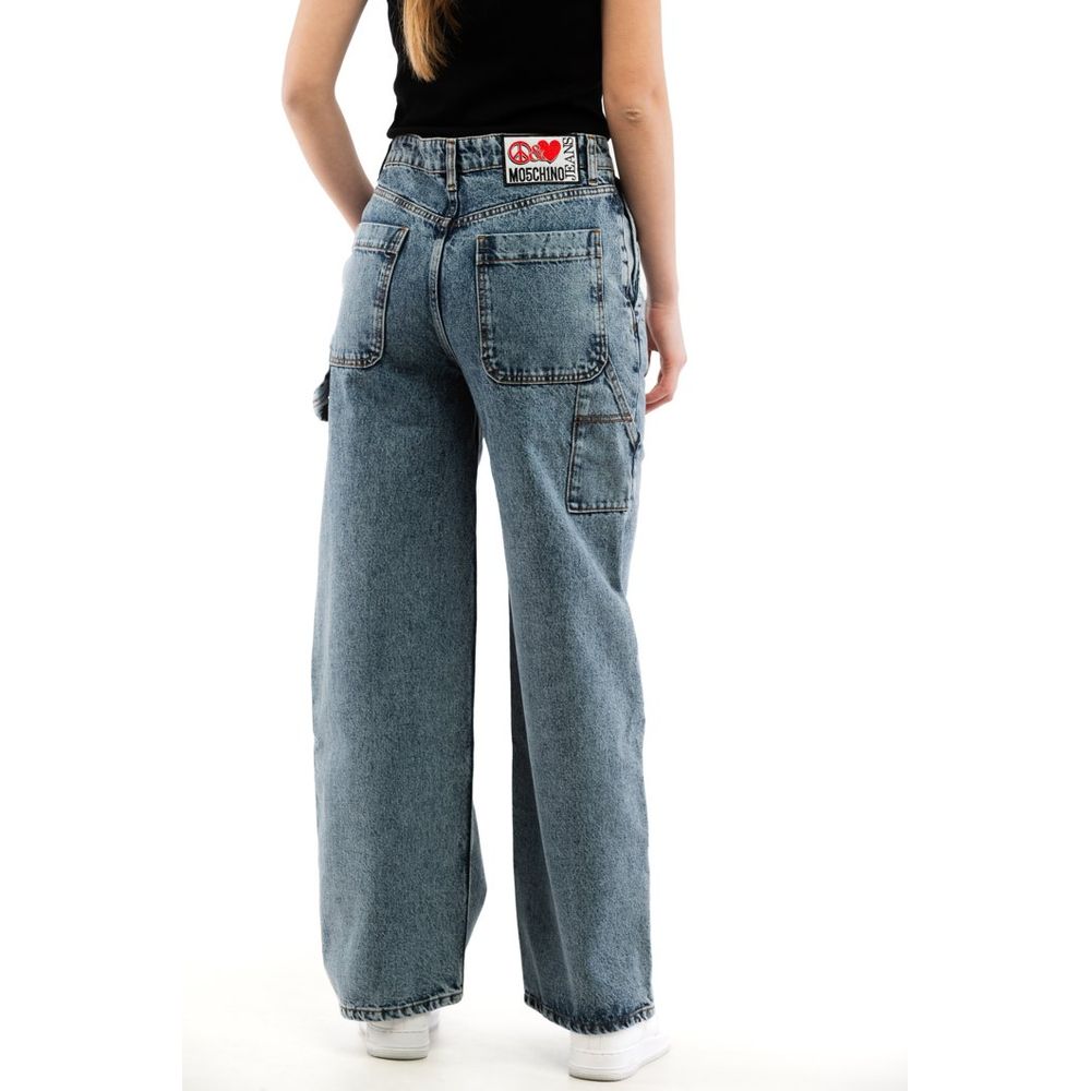 Moschino Multicolor Cotton Relaxed Fit Jeans