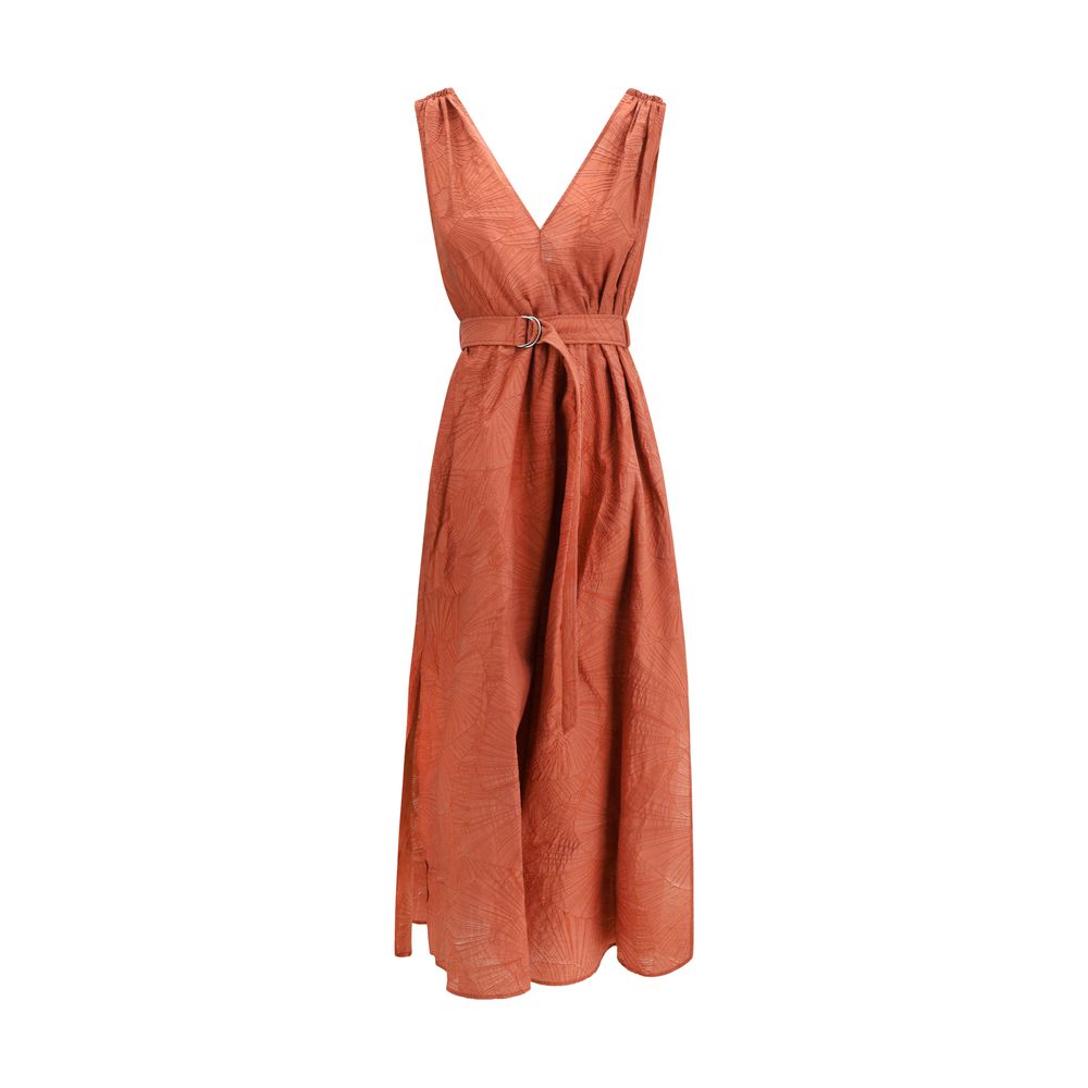 Brunello Cucinelli Multicolor Cotton Casual Dress
