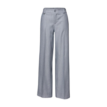 Street One Blue Polyester Casual Pants