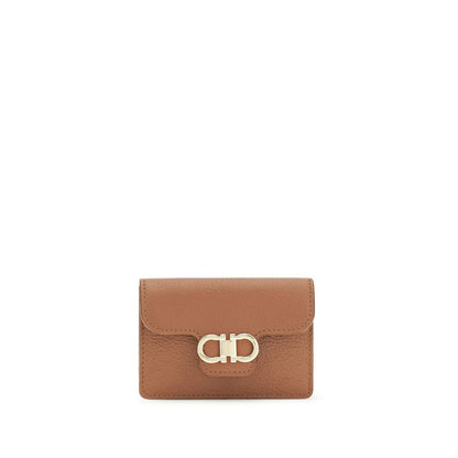 Ferragamo Brown Calf Leather Bos Taurus Wallet