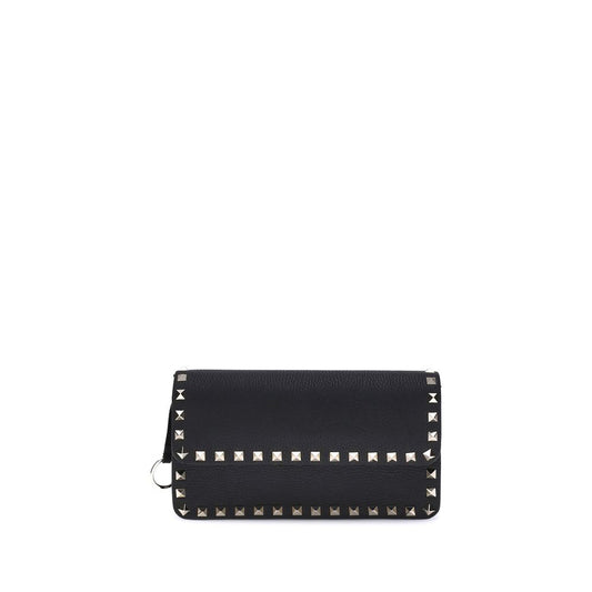 Valentino Garavani Black Calf Leather Bos Taurus Wallet 1728,72470364320,Accessories,Black,New with tags,Valentino Garavani,Wallets - Accessories,Wallets - Wallets - Accessories,Women