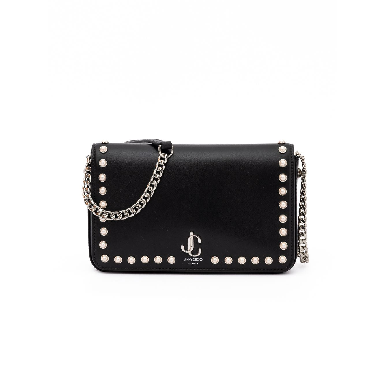 Jimmy Choo Black Leather Crossbody Bag